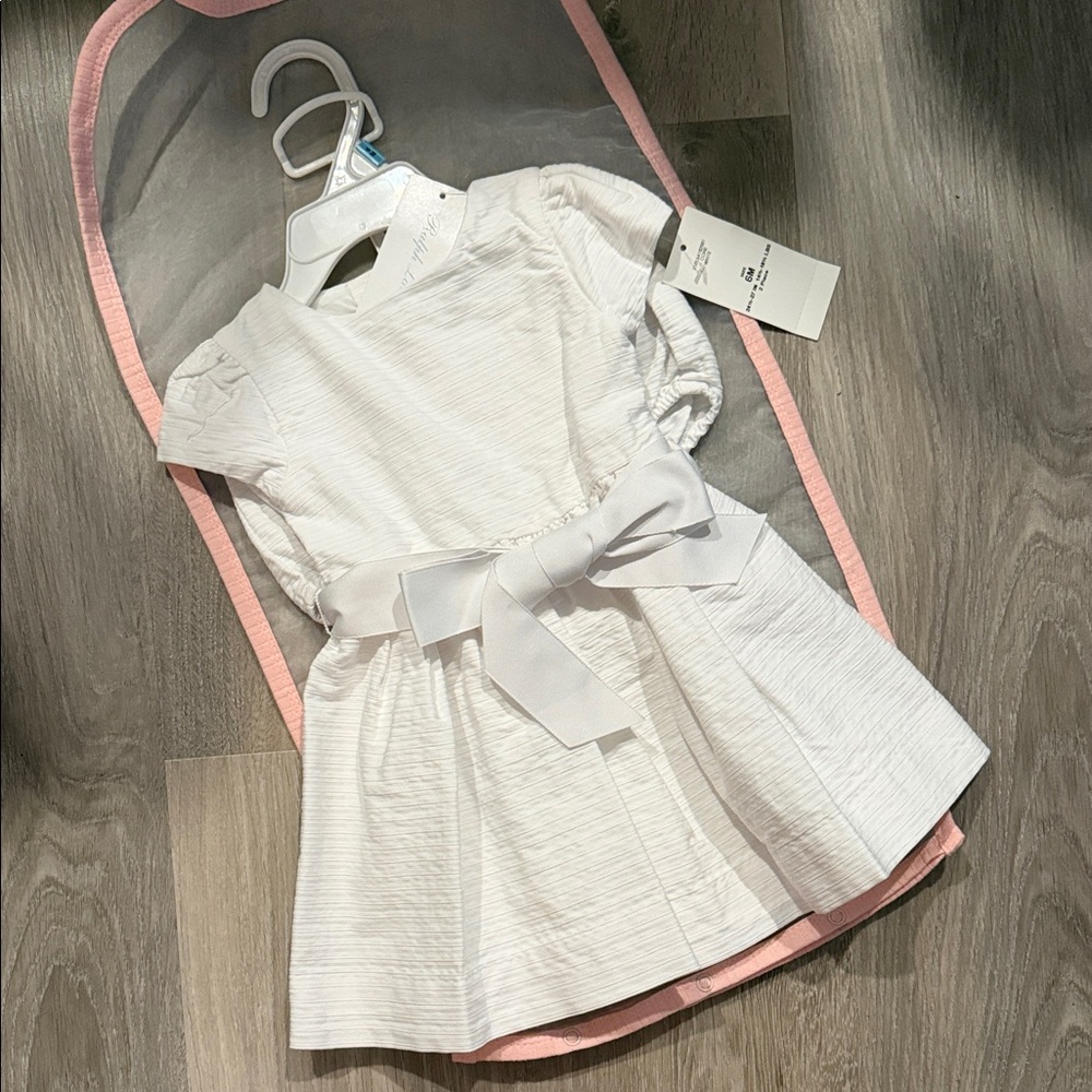 Ralph Lauren White Baby Girl Dress with Bloomers NWT
